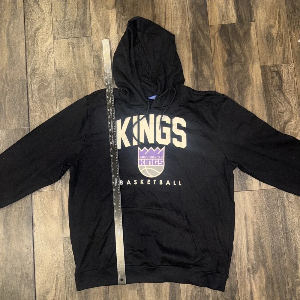 Sacramento Kings Pullover Hoodie NBA Basketball Men's Size XL Black Sweatshirt
